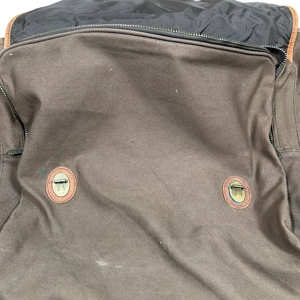 Vintage Cabelas Canvas & Leather Garment Bag Luggage Travel Hunting Outdoor‎